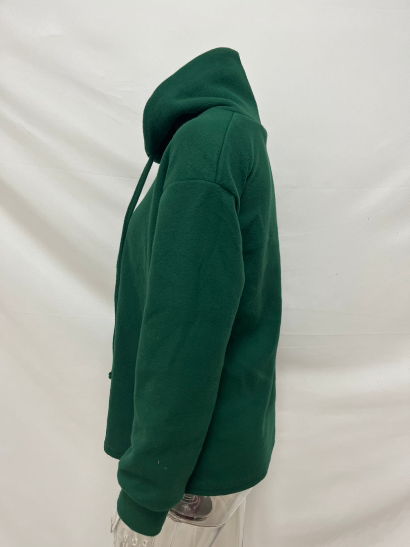 Drawstring Turtleneck Solid Color Pullover Sweatshirt