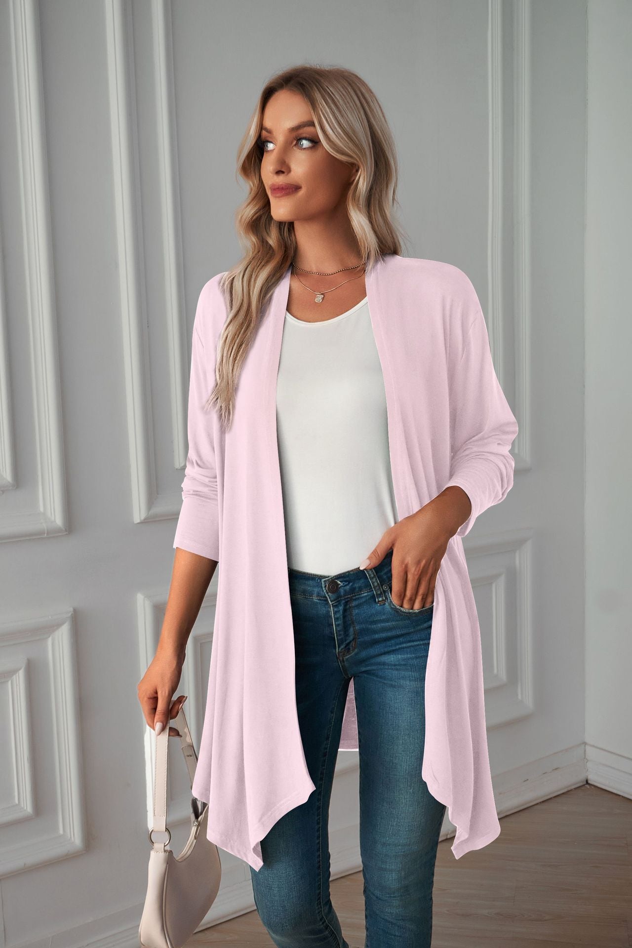 Autumn Luxe Langarm-Strickjacke