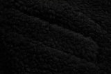Black Stand Collar Lamb Wool Winter Coat