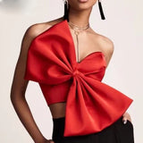 3D Bowknot Strapless Wrapped Chest Top for Women