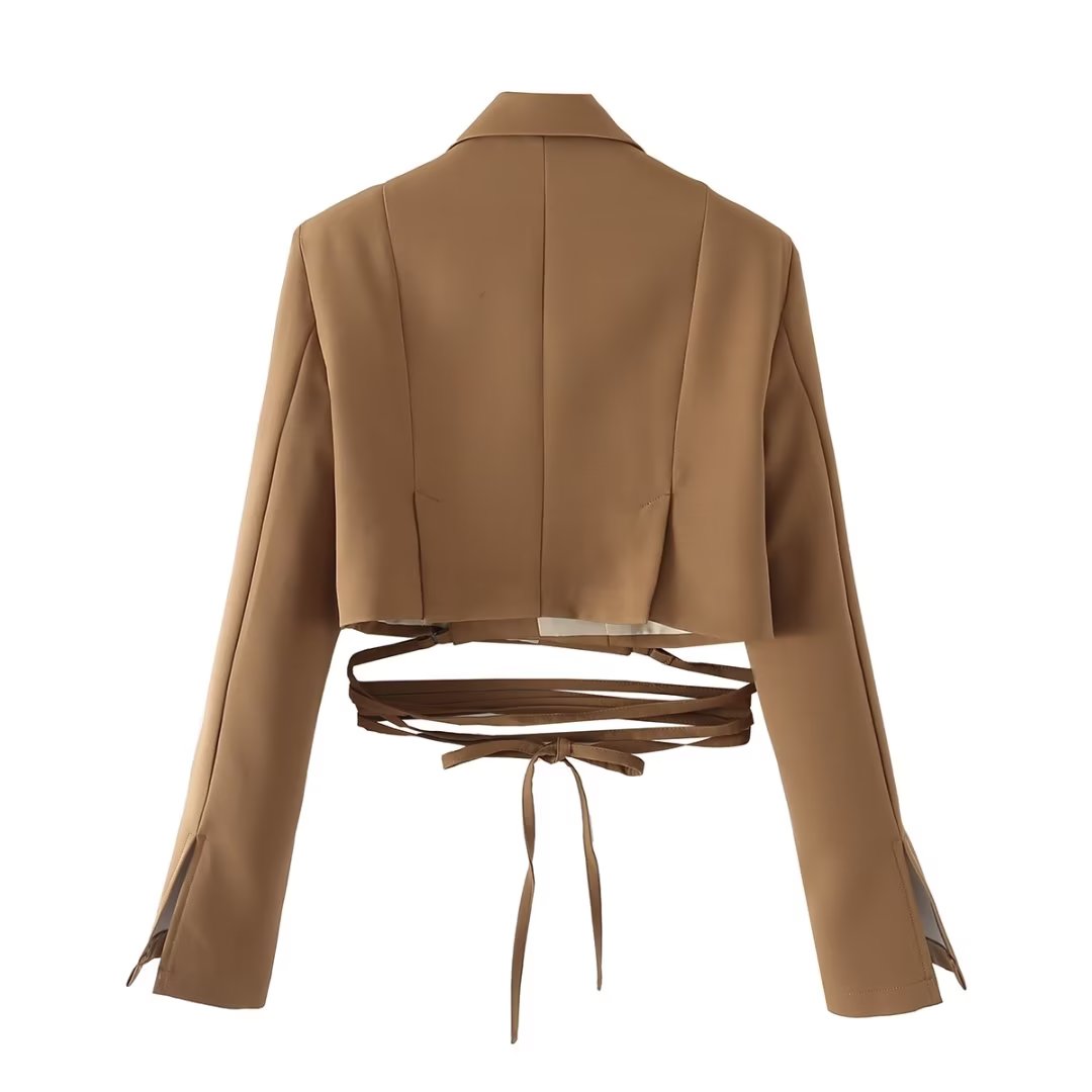 Lace Detail Short Blazer for Autumn