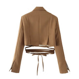 Lace Detail Short Blazer for Autumn