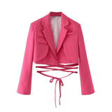 Lace Detail Short Blazer for Autumn