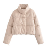 Urban Casual Short Bread Coat – Cotton-Padded Warmth