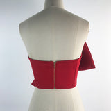 3D Bowknot Strapless Wrapped Chest Top for Women