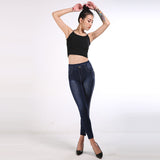 High Waist Denim Dot Ankle Leggings