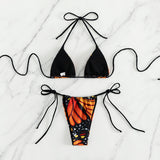 Neckholder-Bikini mit Grafikdruck