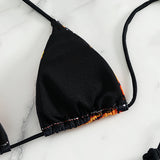 Neckholder-Bikini mit Grafikdruck
