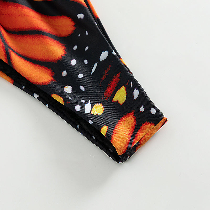 Neckholder-Bikini mit Grafikdruck