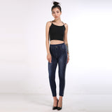 High Waist Denim Dot Ankle Leggings
