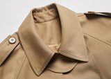 British Double Breasted Extended Trench Coat