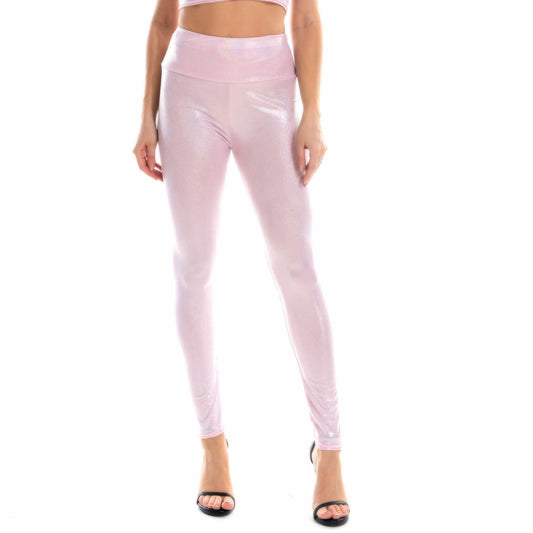 High Waist Bronzing Tights with Hip Lift