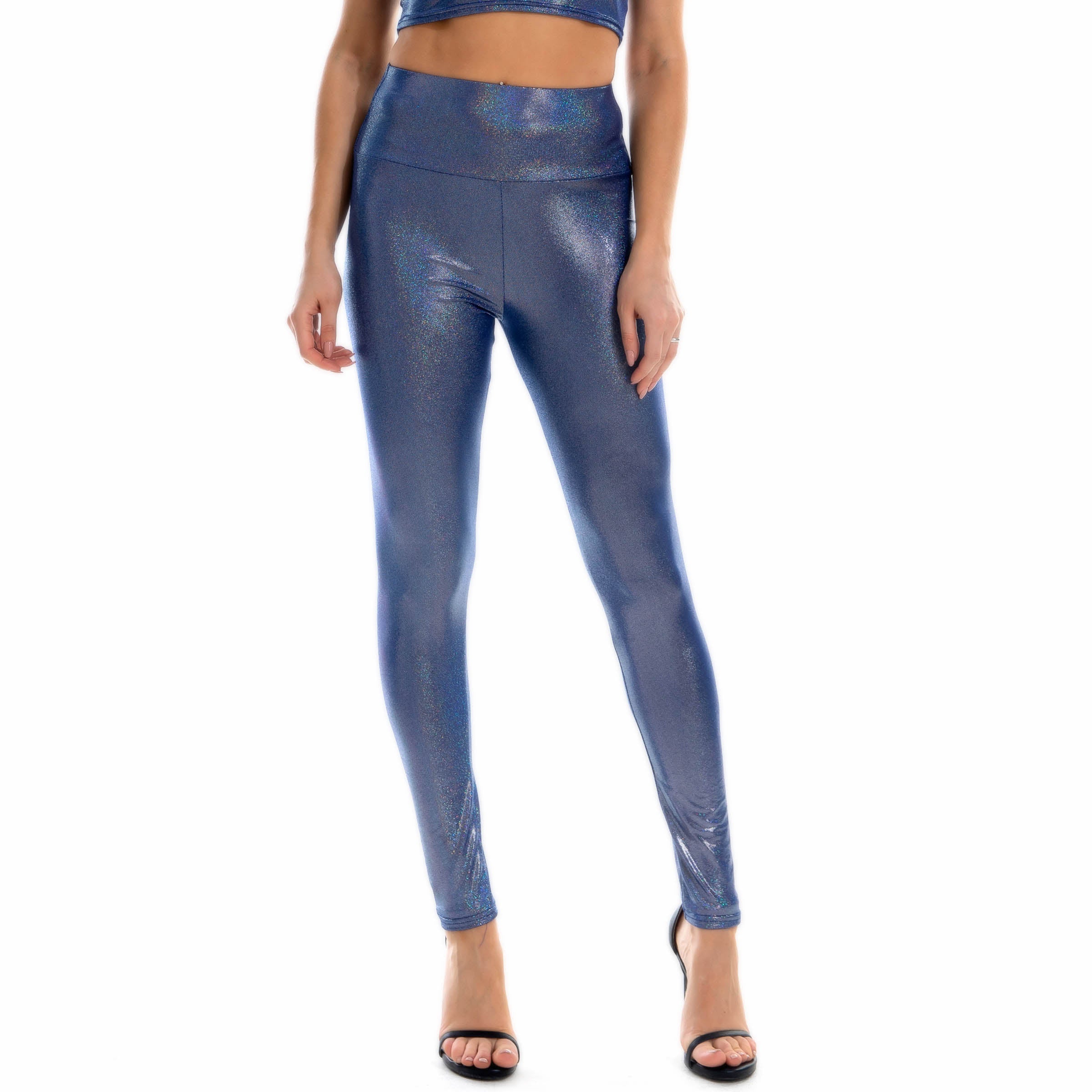 High Waist Bronzing Tights with Hip Lift