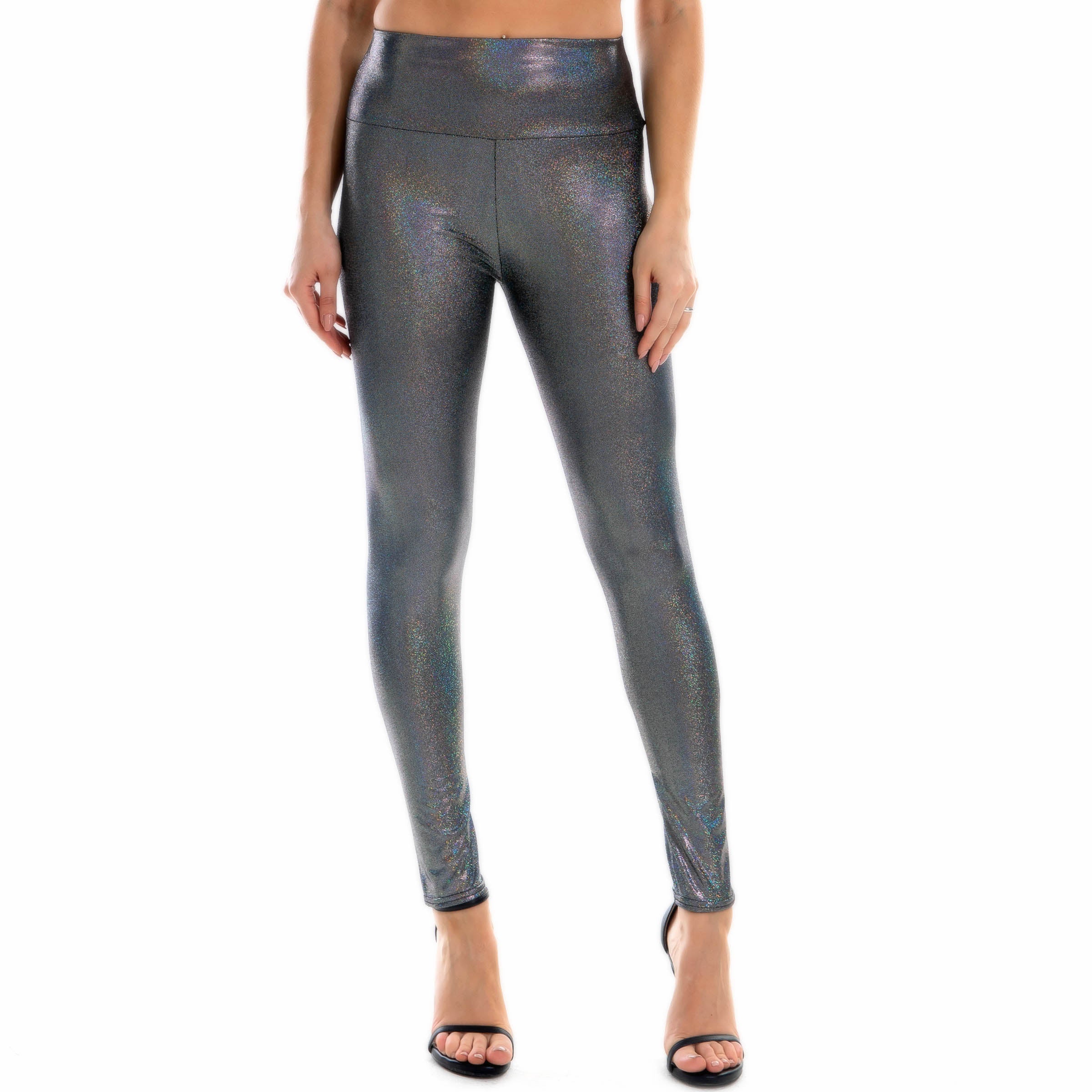 High Waist Bronzing Tights with Hip Lift