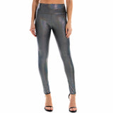 High Waist Bronzing Tights with Hip Lift
