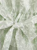 Floral Organza One Shoulder Tiered Dress