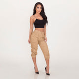 Casual Cargo Harem Cropped Pants for Women