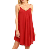 Solid Color Criss Cross Cami Dress