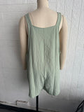 Relaxed Fit Suspender Shorts Romper for Women