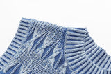 Kurzes Strickpullover-Westen-Jacken-Oberteil mit verwaschenem Distressed-Effekt für Damen