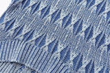 Kurzes Strickpullover-Westen-Jacken-Oberteil mit verwaschenem Distressed-Effekt für Damen