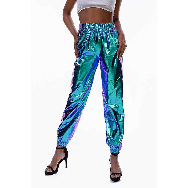 Pantalon de sport décontracté ample à hologramme