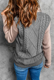 Gestrickter Pullover aus Wollmuster für Damen