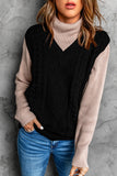 Gestrickter Pullover aus Wollmuster für Damen