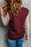 Gestrickter Pullover aus Wollmuster für Damen
