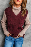 Gestrickter Pullover aus Wollmuster für Damen