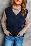 Gestrickter Pullover aus Wollmuster für Damen