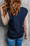 Gestrickter Pullover aus Wollmuster für Damen