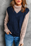 Gestrickter Pullover aus Wollmuster für Damen