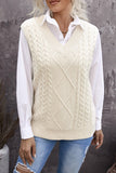 Gestrickter Pullover aus Wollmuster für Damen