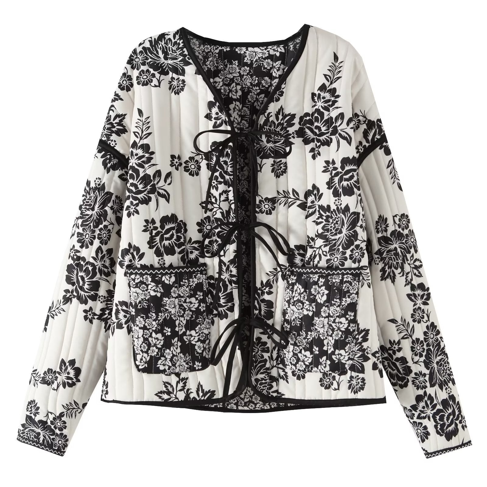 Manteau matelassé en coton à imprimé ethnique
