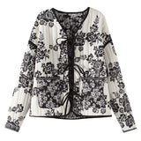 Manteau matelassé en coton à imprimé ethnique