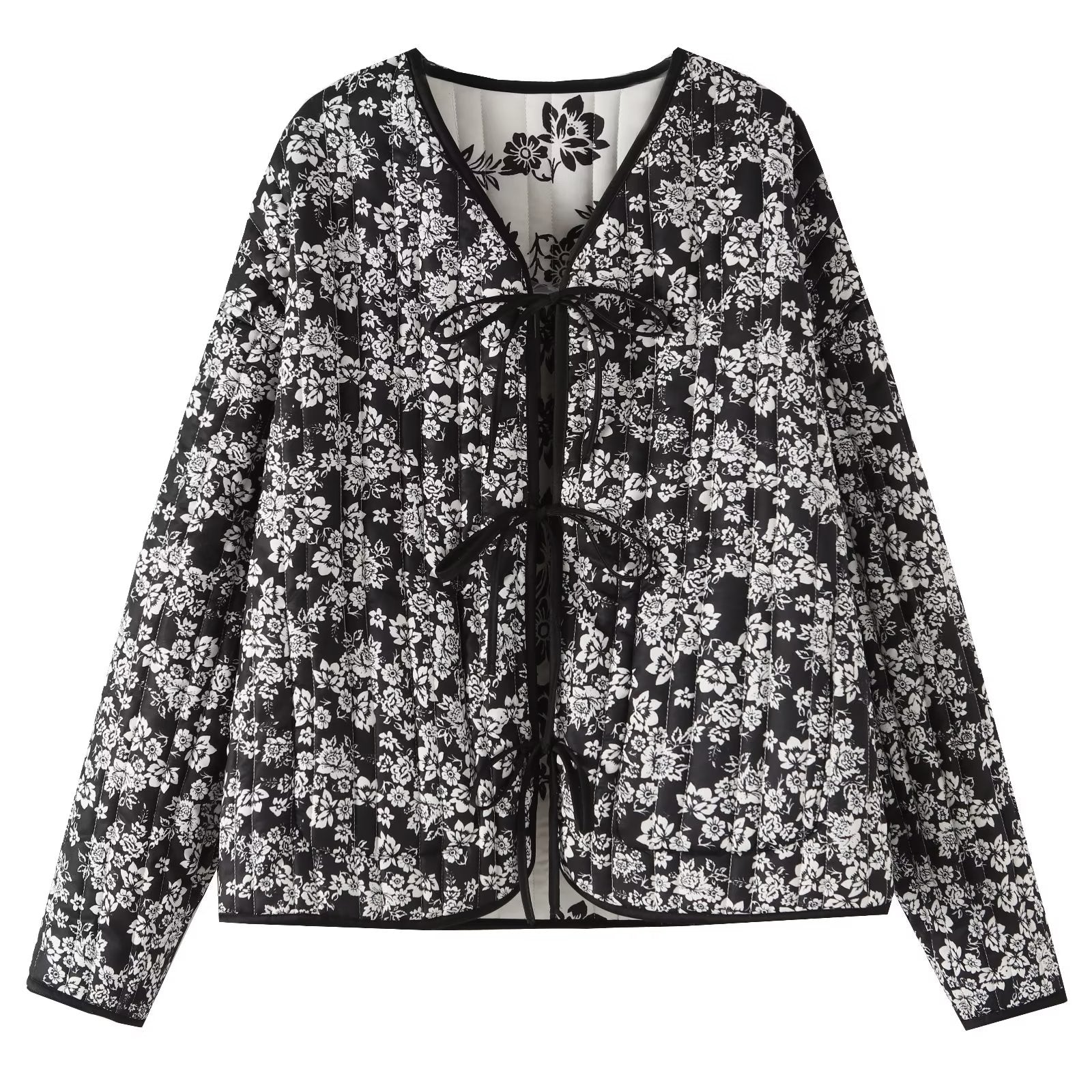 Manteau matelassé en coton à imprimé ethnique