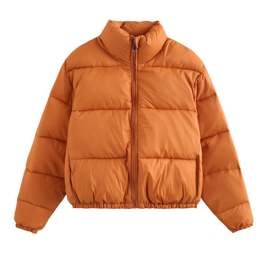 Manteau d'hiver rembourré en coton à col montant