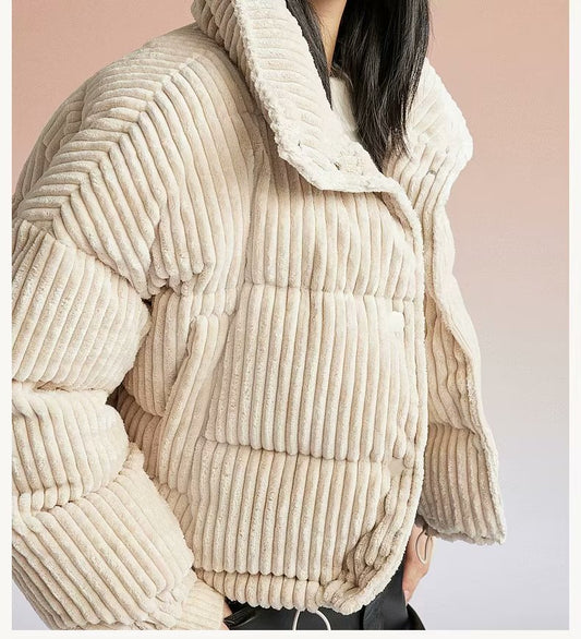 Veste en velours côtelé de coton pour femme