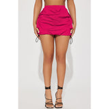 Solid Color Pleated Sports Skirt with Pockets