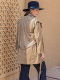 Women’s Autumn Winter Belted Solid Color Coat