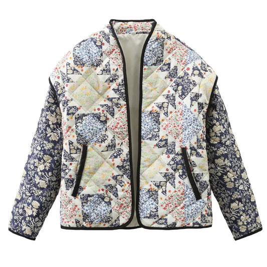 Manteau matelassé en coton imprimé deux pièces
