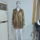 Elegant Loose Fit Sequin Blazer for Women