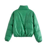 Winter Thickened PU Leather Cotton-Padded Bread Coat