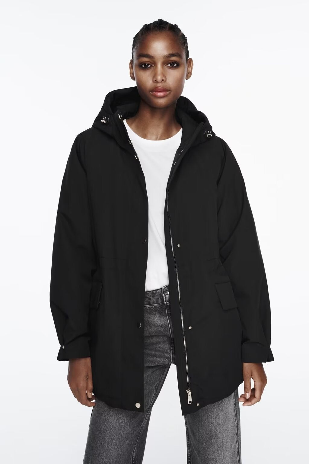 French Hooded Casual Cotton Parka