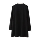 Autumn Laminated Decoration Shirt Dress