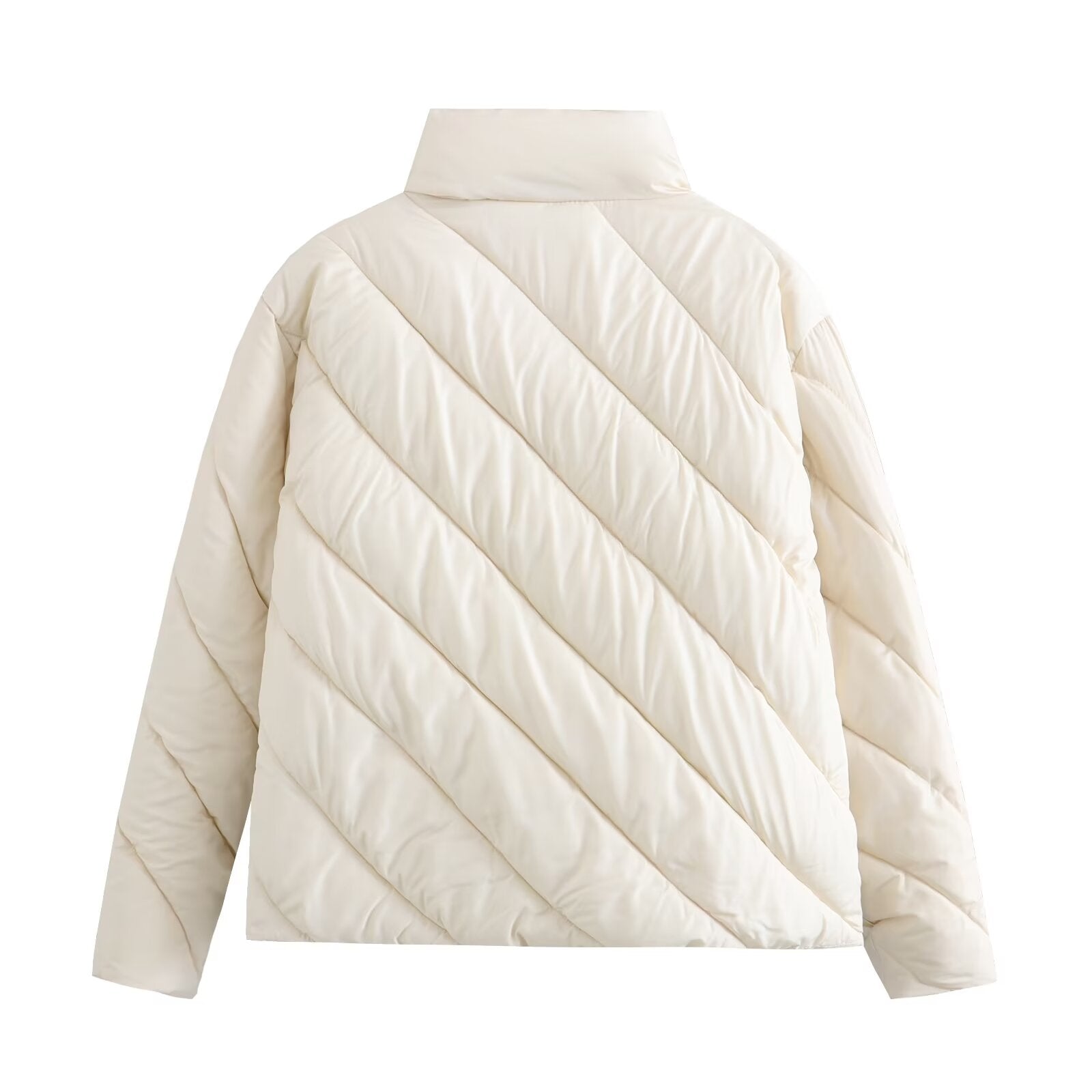 Solid Color Twill Cotton Winter Coat