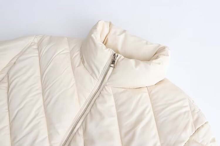 Solid Color Twill Cotton Winter Coat