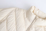Solid Color Twill Cotton Winter Coat