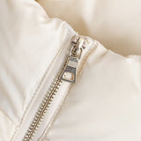 Solid Color Twill Cotton Winter Coat